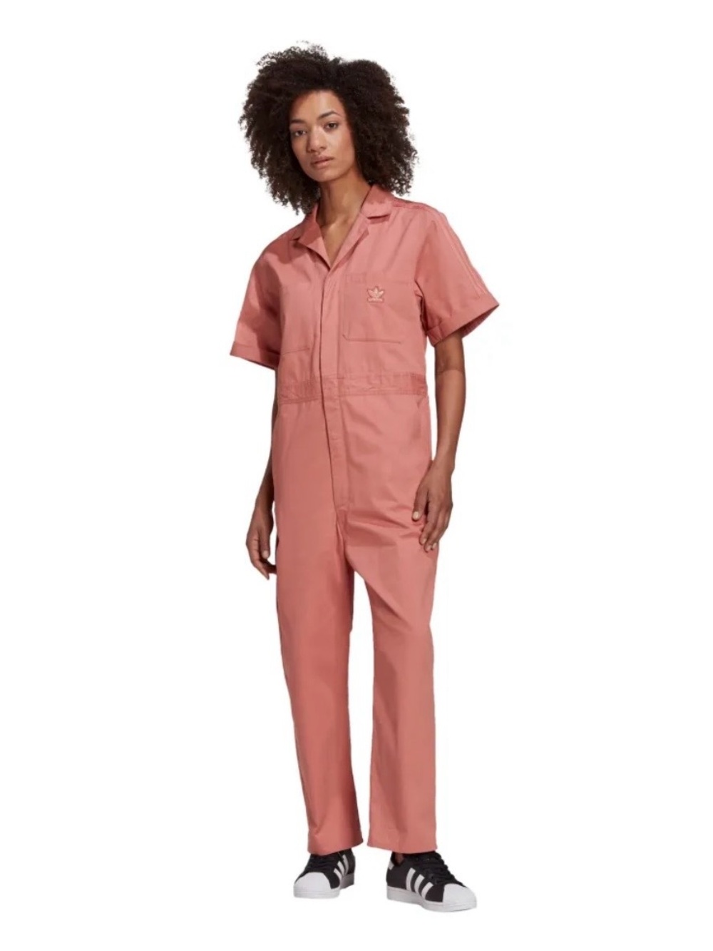Adidas ash pink boiler jumpsuit, size small